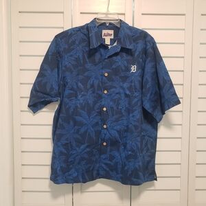 Vintage 90s Reyn Spooner Mens XL Detroit Tigers Baseball Hawaiian Button Shirt